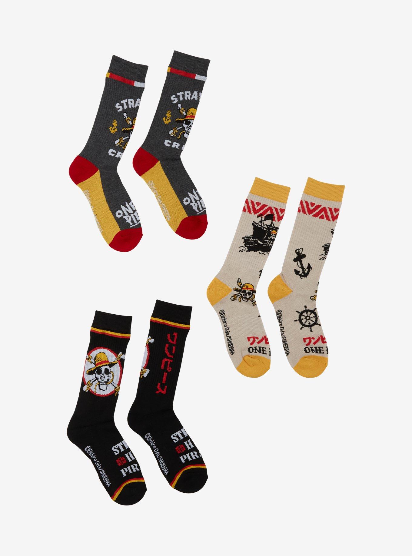 One Piece Live Action Straw Hat Crew Socks 3 Pair, , hi-res