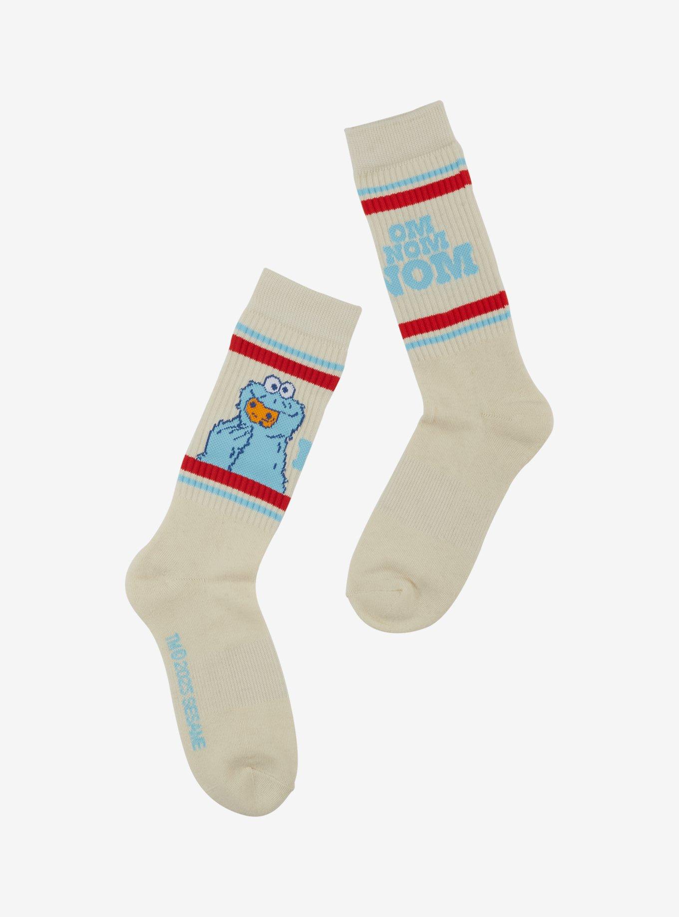 Sesame Street Cookie Monster Varsity Crew Socks, , hi-res