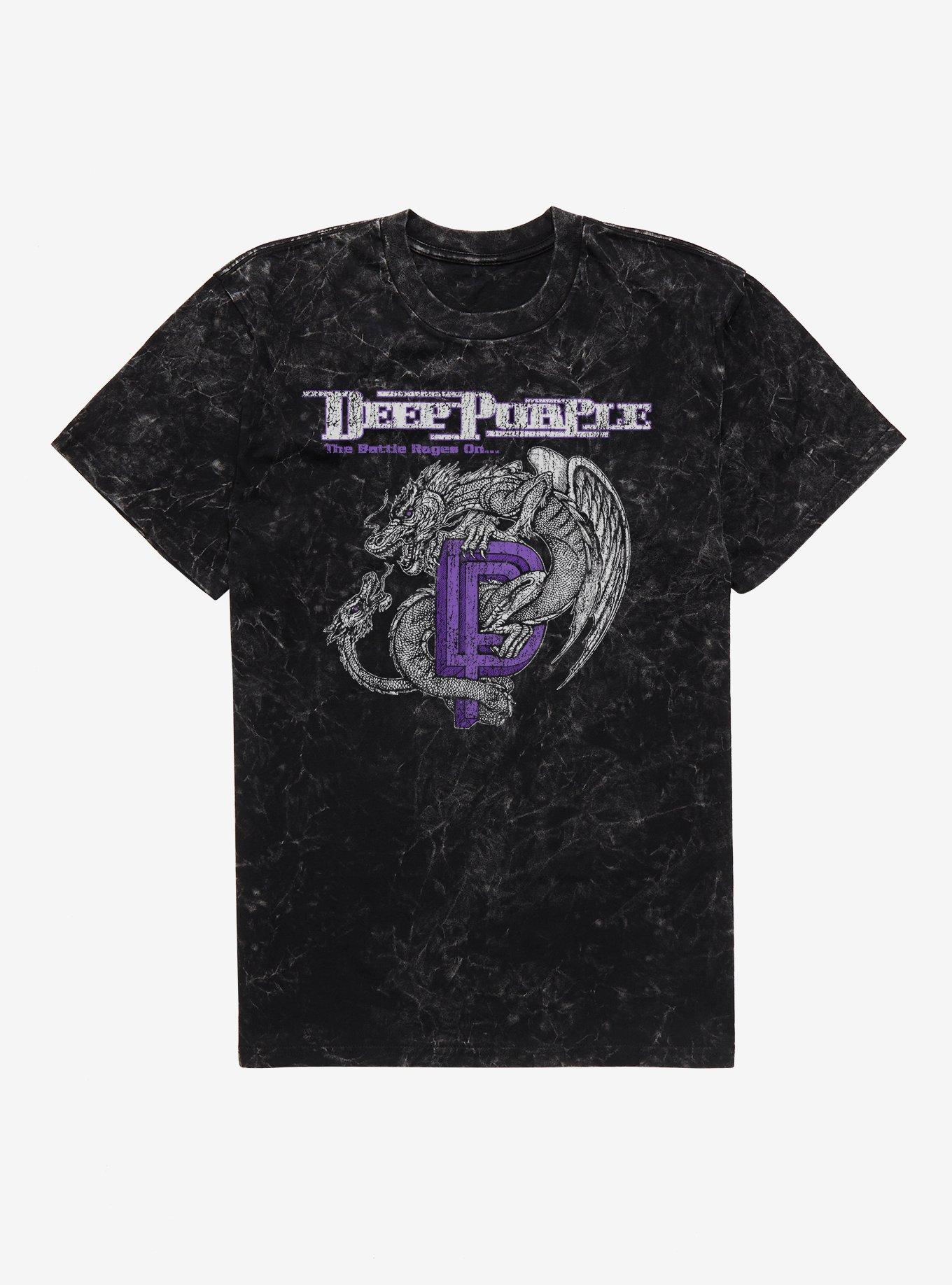 Deep Purple The Battle Rages On Mineral Wash T-Shirt, BLACK MINERAL WASH, hi-res