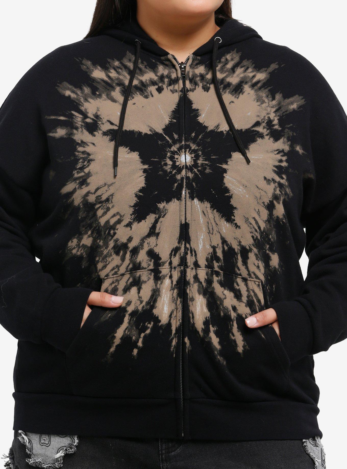 Social Collision Black Star Bleach Girls Hoodie Plus Size, , hi-res