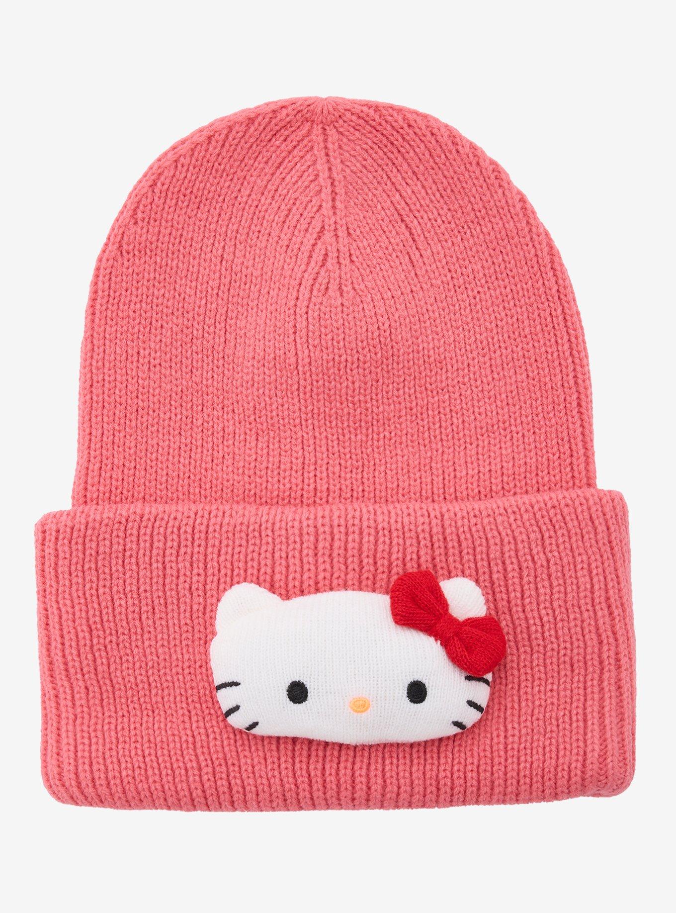 Hello Kitty Face Plush Beanie, , hi-res