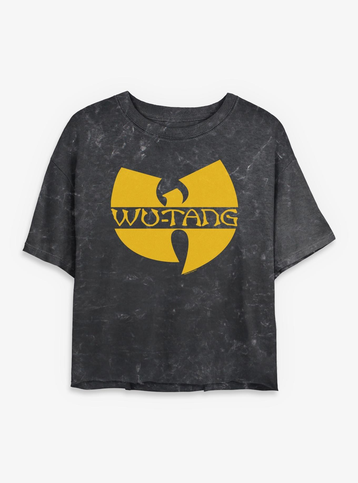 Wu-Tang Clan Logo Girls Mineral Wash Crop T-Shirt, , hi-res