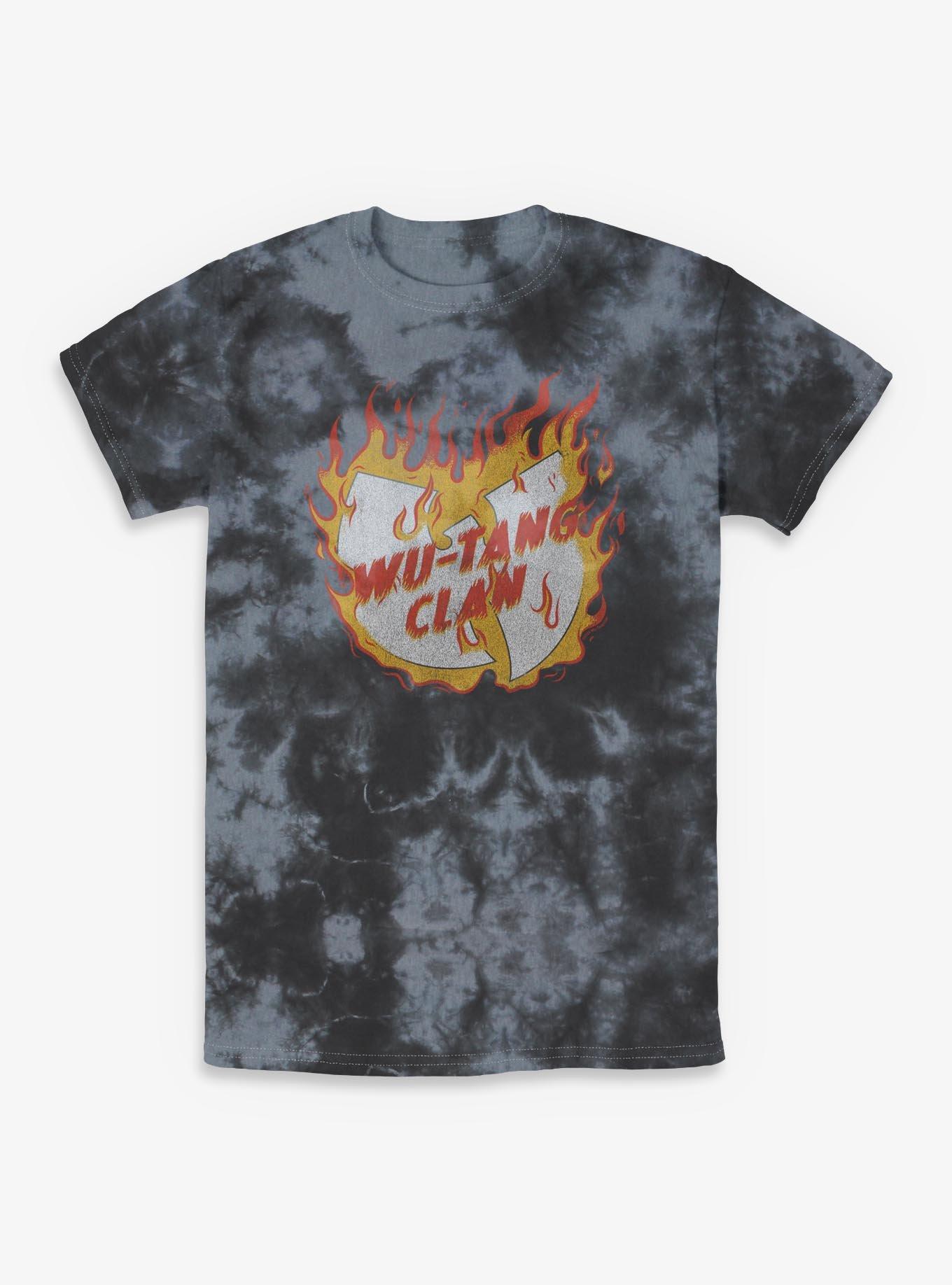 NULL Wu-Tang Clan Fire Logo Tie-Dye T-Shirt