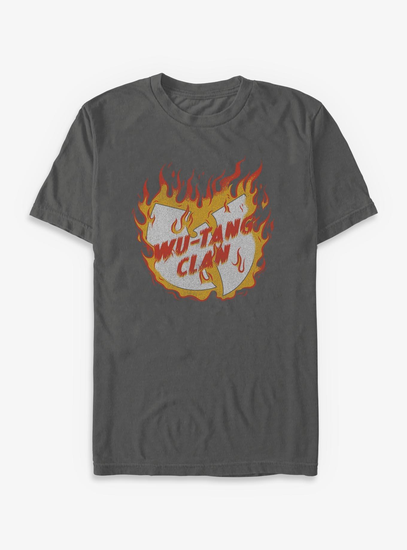 Wu-Tang Clan Fire Logo Garment Dye T-Shirt, , hi-res
