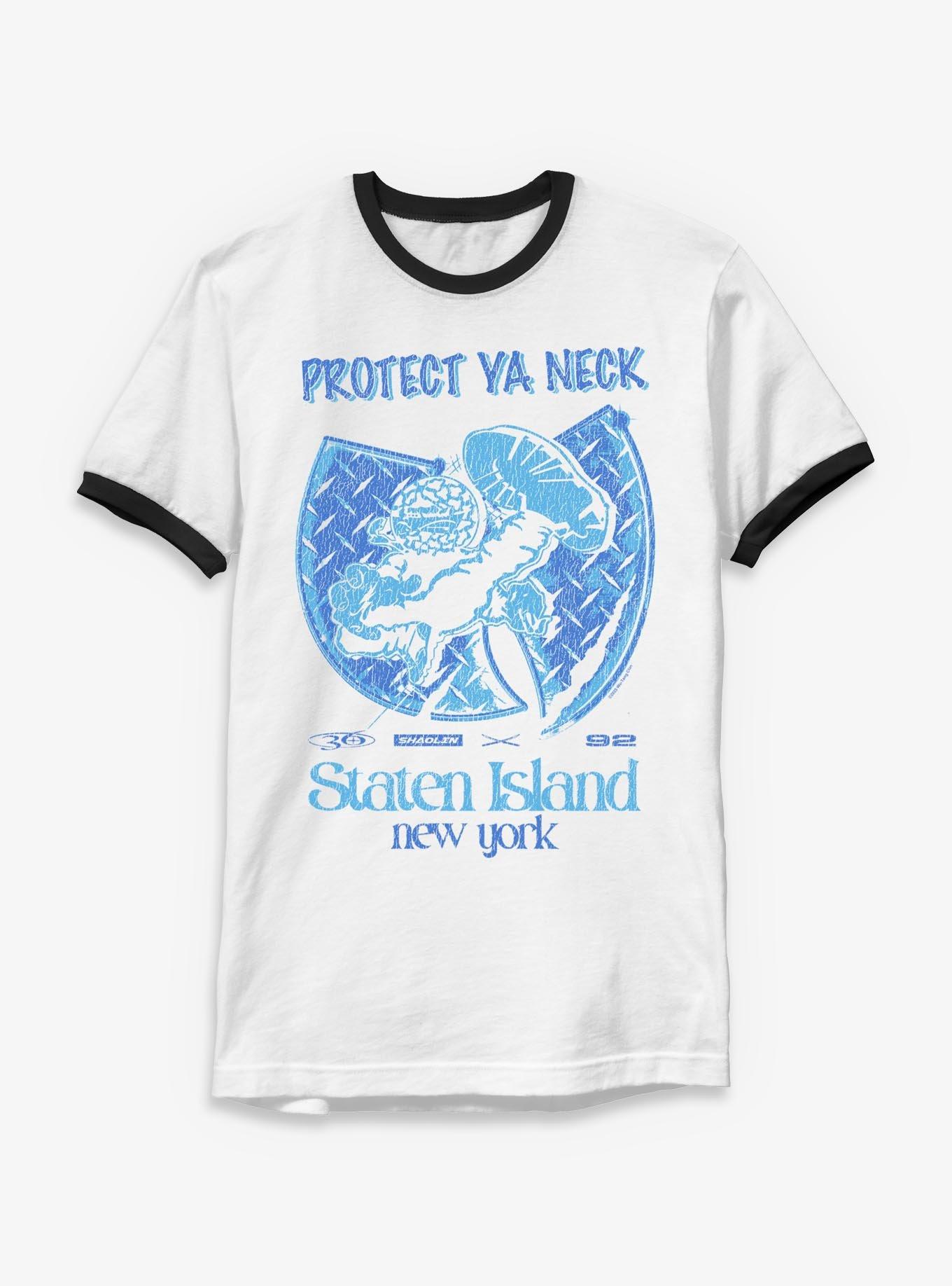 NULL Wu-Tang Clan Protect Ya Neck Staten Island New York Ringer T-Shirt