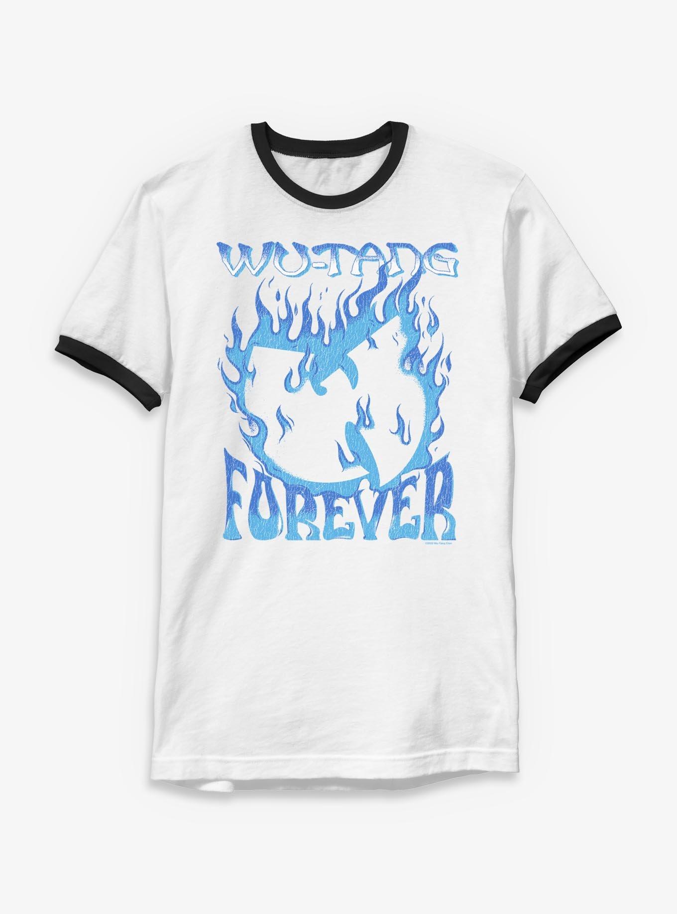 Wu-Tang Clan Blue Flame Logo Ringer T-Shirt, , hi-res