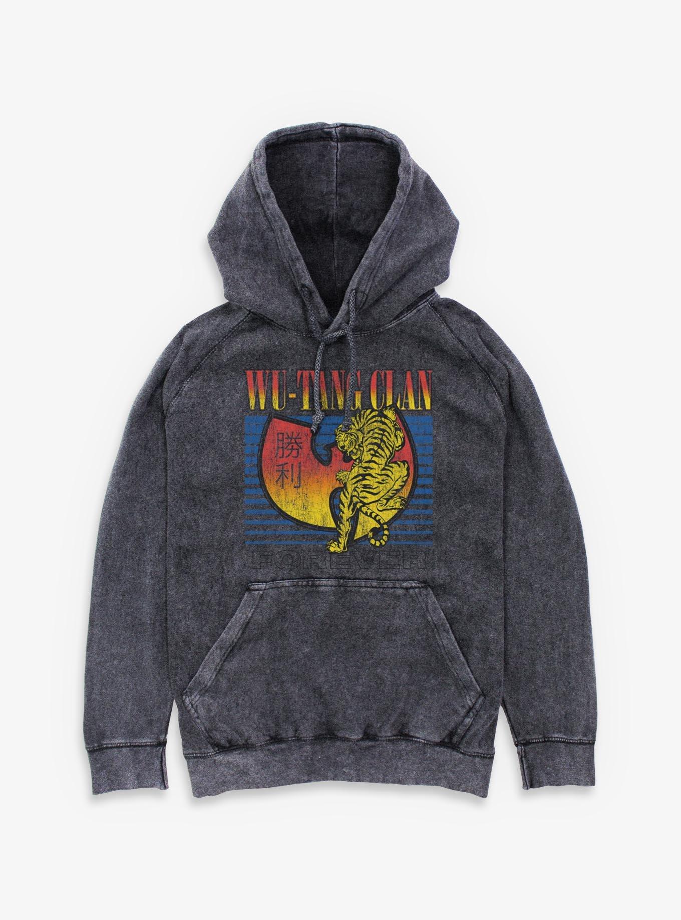Wu-Tang Clan Forever Tiger Logo Mineral Wash Hoodie, , hi-res
