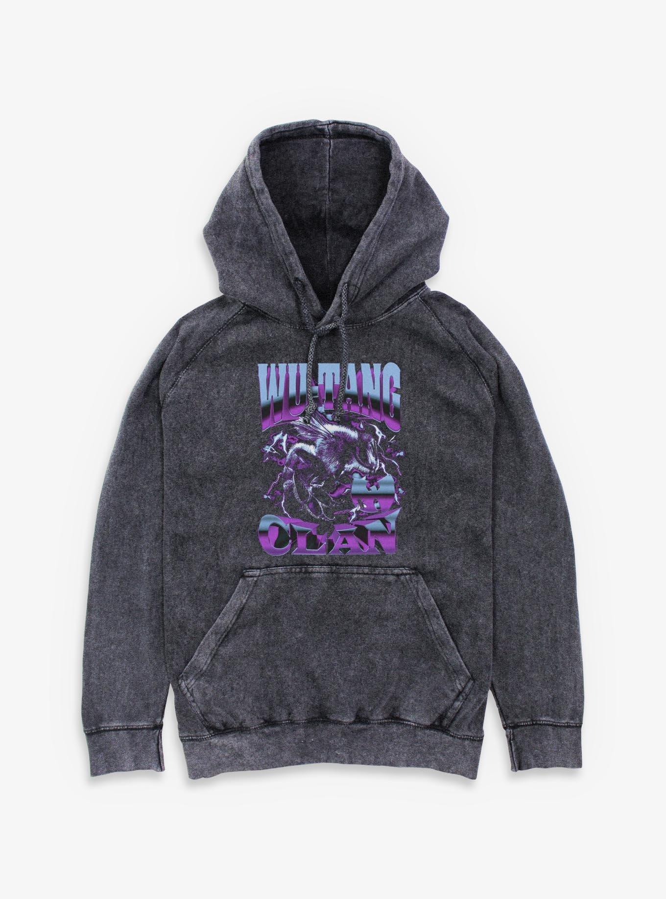 Wu-Tang Clan Logo Killer Bee Mineral Wash Hoodie, , hi-res