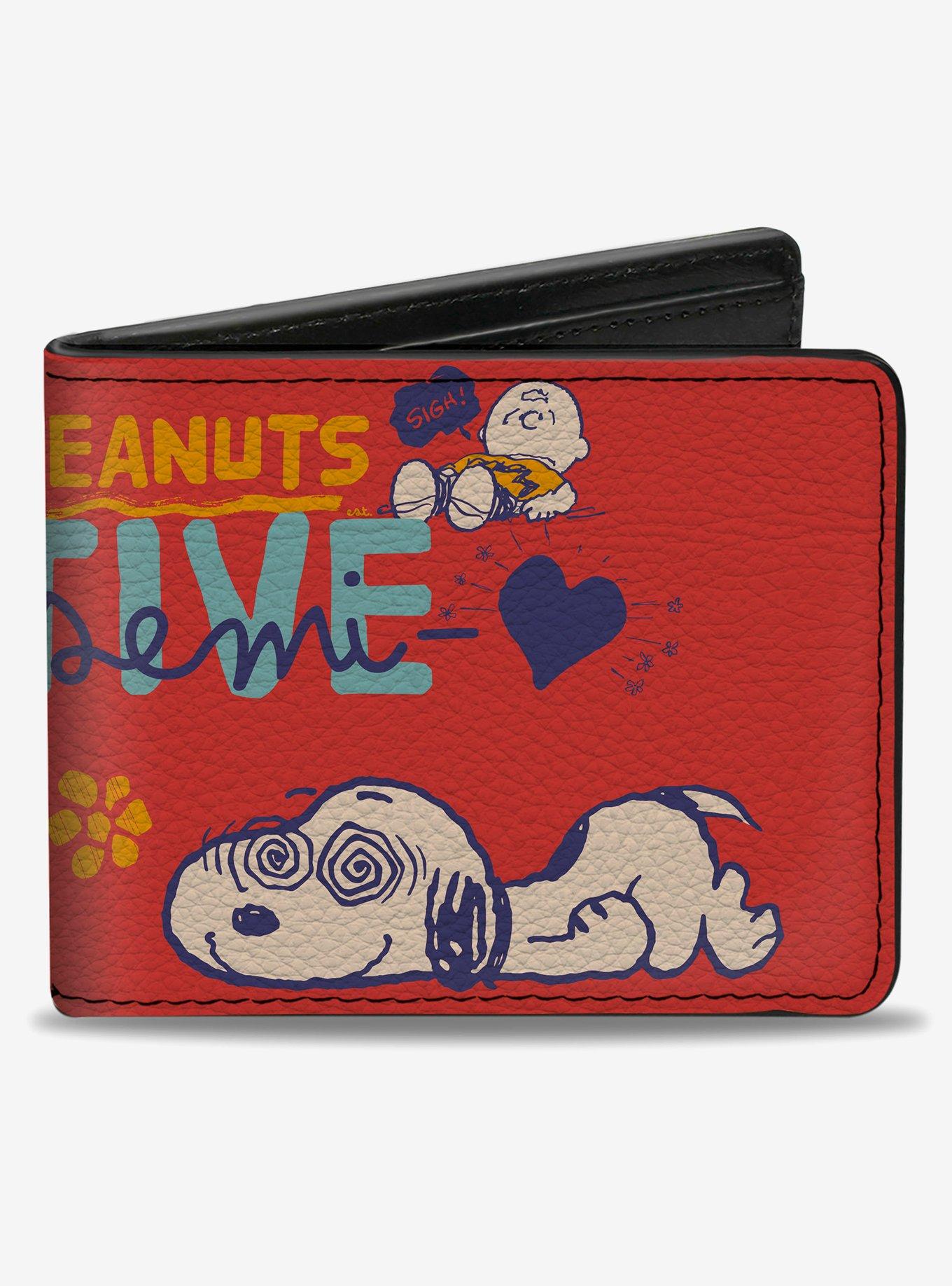Peanuts Gang Semi Positive Vibes Poses Bifold Wallet, , hi-res