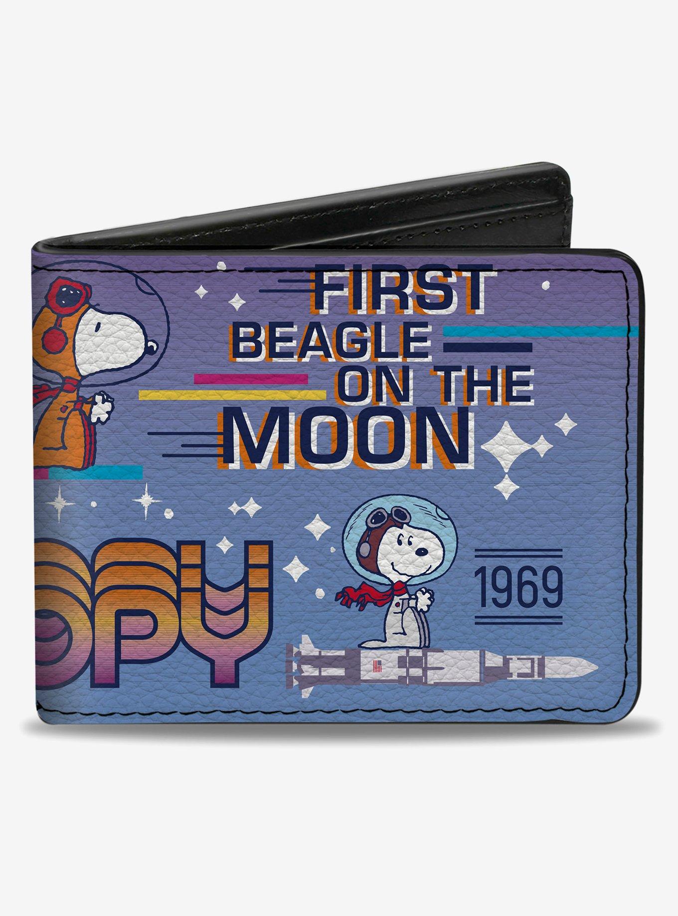 Peanuts Snoopy First Beagle On The Moon Poses Multi Bifold Wallet, , hi-res