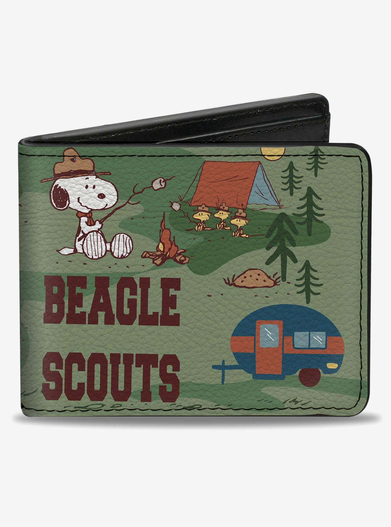 Peanuts Happy Camper Beagle Scouts Scenes Bifold Wallet, , hi-res