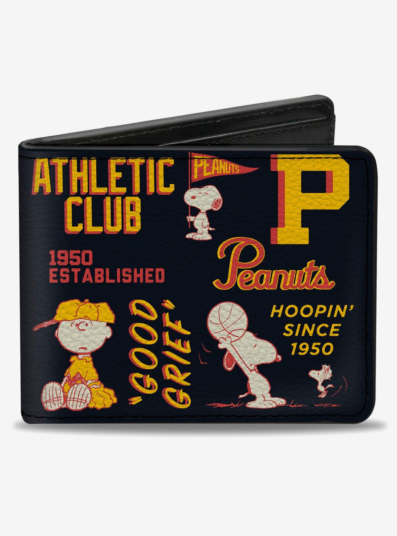 Peanuts Athletic Club Poses and Quotes Bifold Wallet, , hi-res