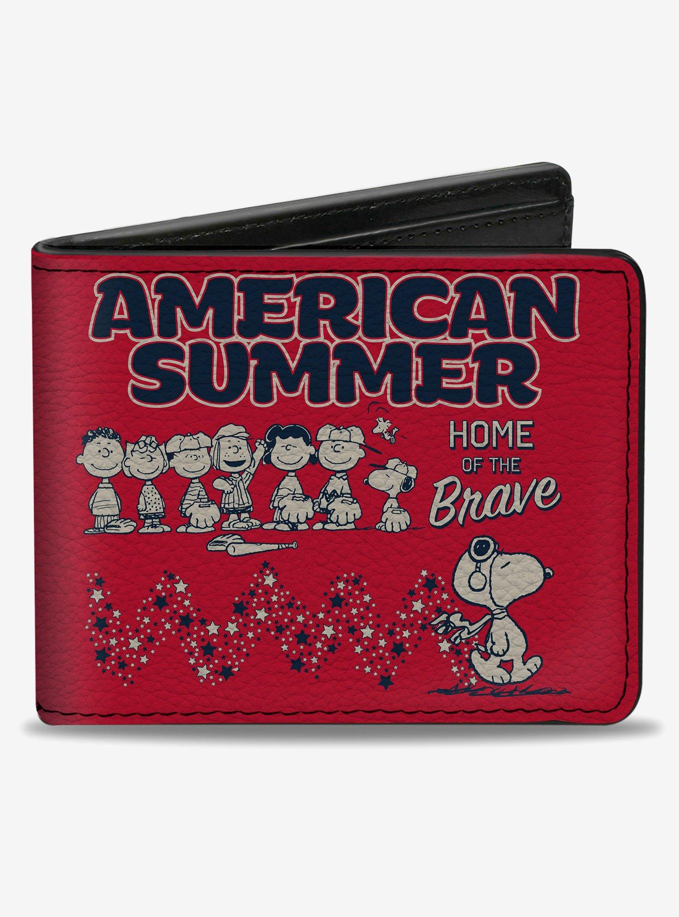 Peanuts Gang American Summer Poses Bifold Wallet, , hi-res