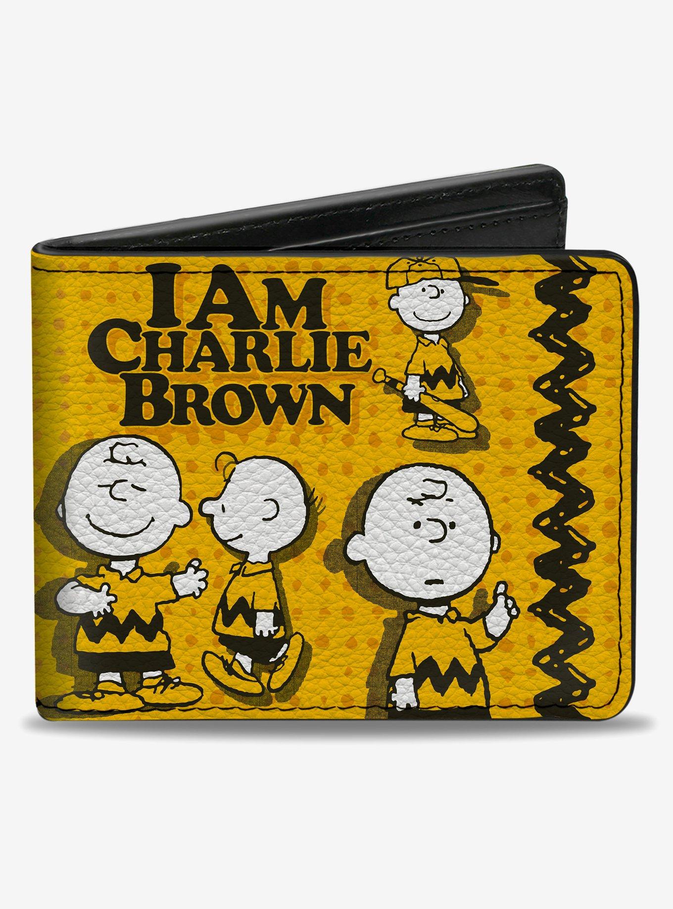 Peanuts I Am Charlie Brown Poses and Zig Zag Stripe Bifold Wallet, , hi-res