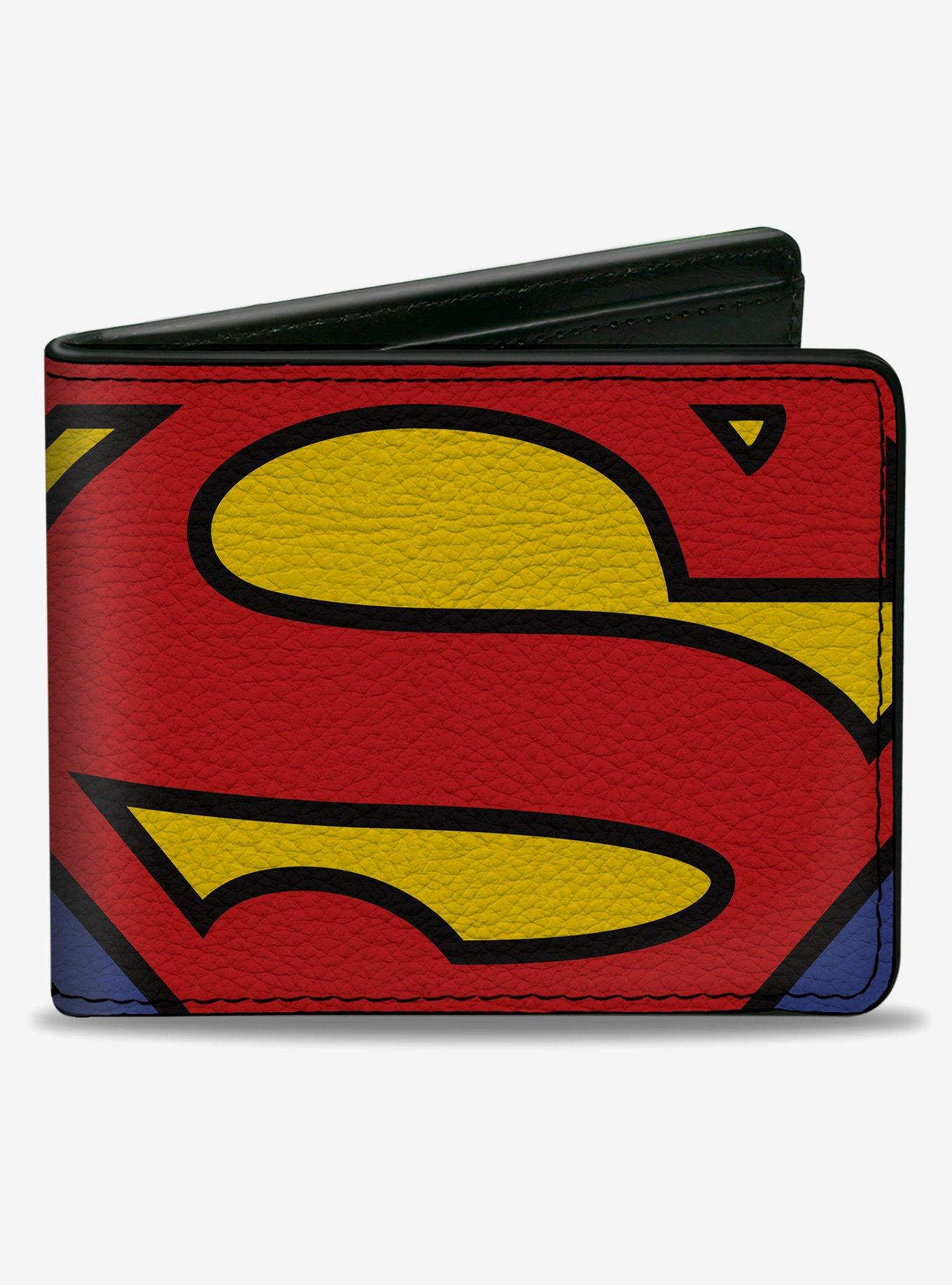 DC Comics Superman Close Up Shield Blue Bifold Wallet, , hi-res