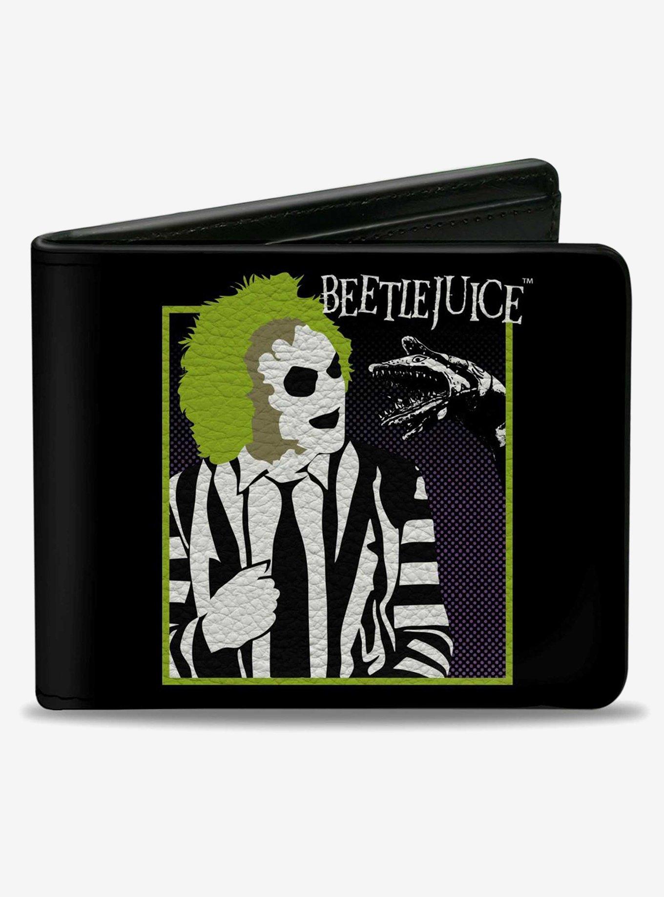 Beetlejuice and Sandworm With Title Black Bifold Wallet, , hi-res