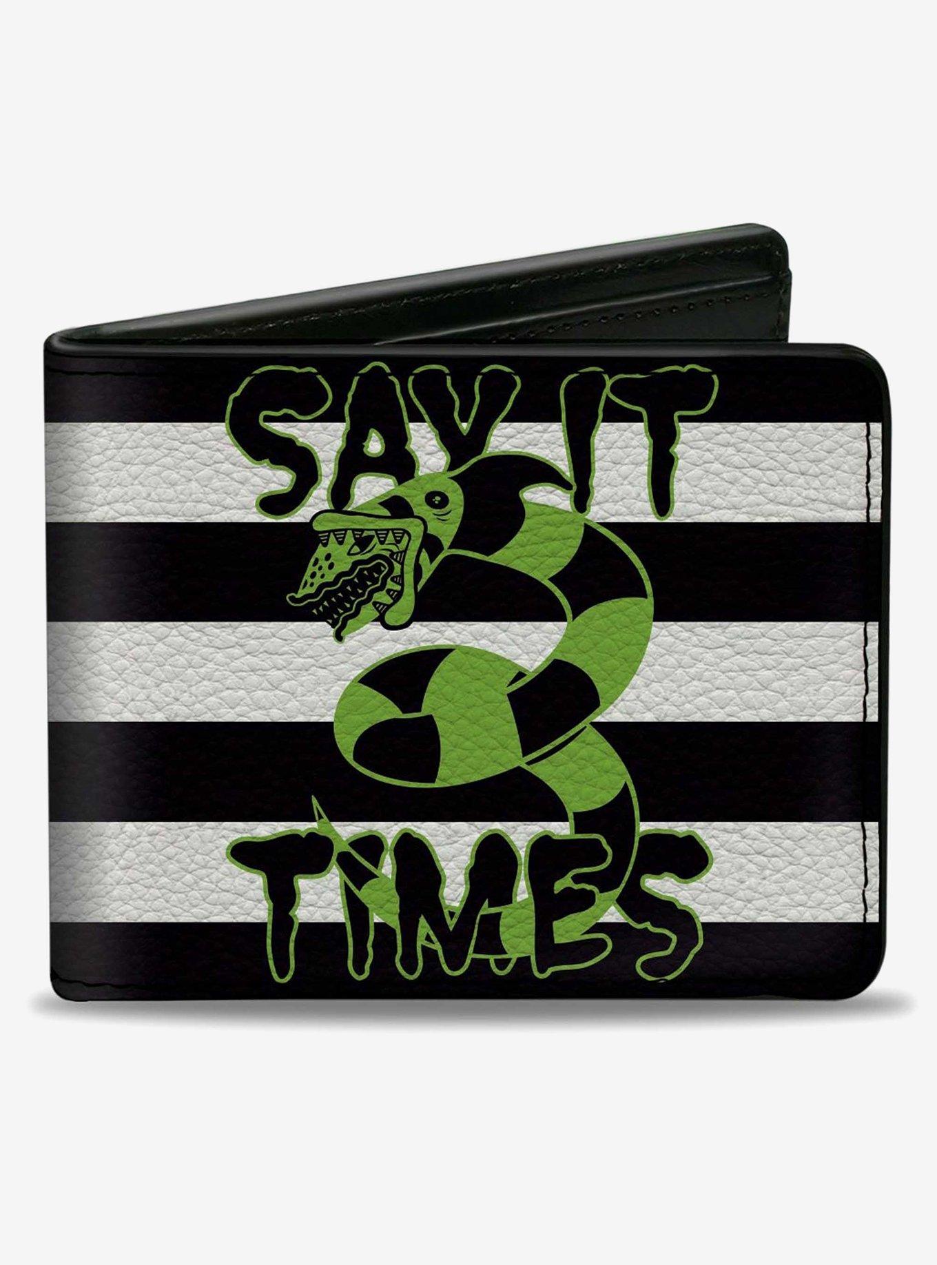 Beetlejuice Say It Ten Times Sandworm Stripe Bifold Wallet, , hi-res