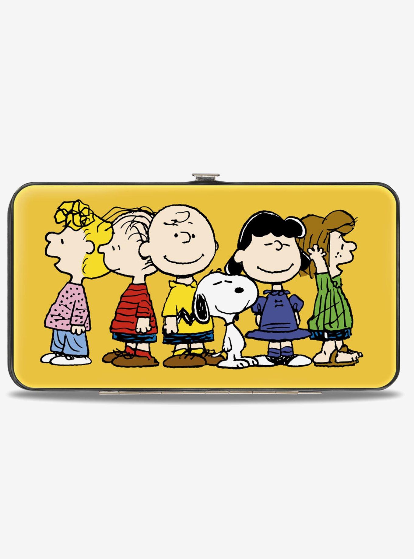 Peanuts Gang Close Up Group Golden Hinged Wallet, , hi-res