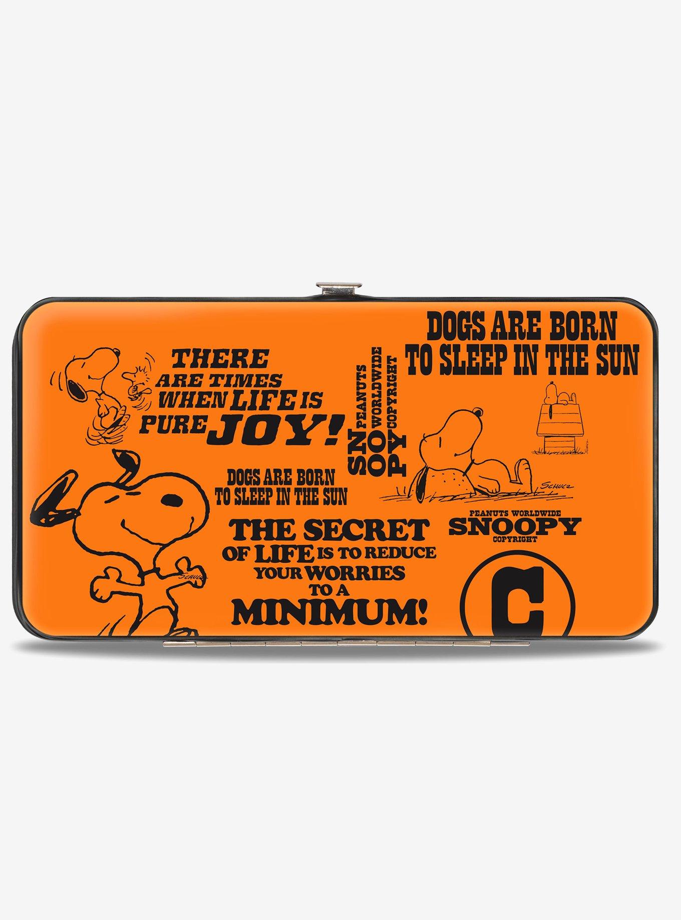 Peanuts Snoopy Poses and Quotes Hinged Wallet, , hi-res