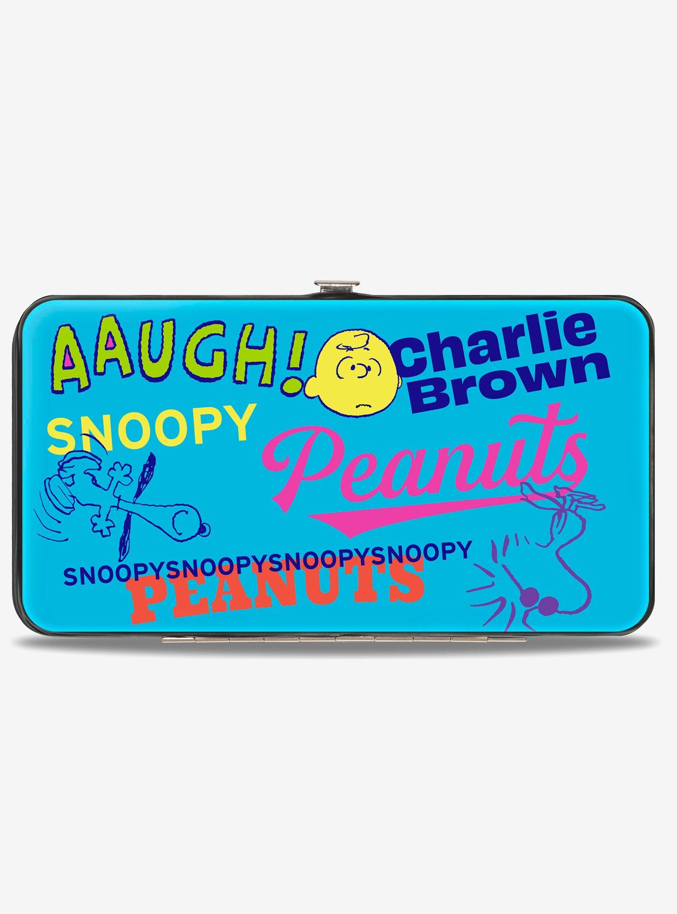 Peanuts Charlie Brown Snoopy and Woodstock Typography Hinged Wallet, , hi-res
