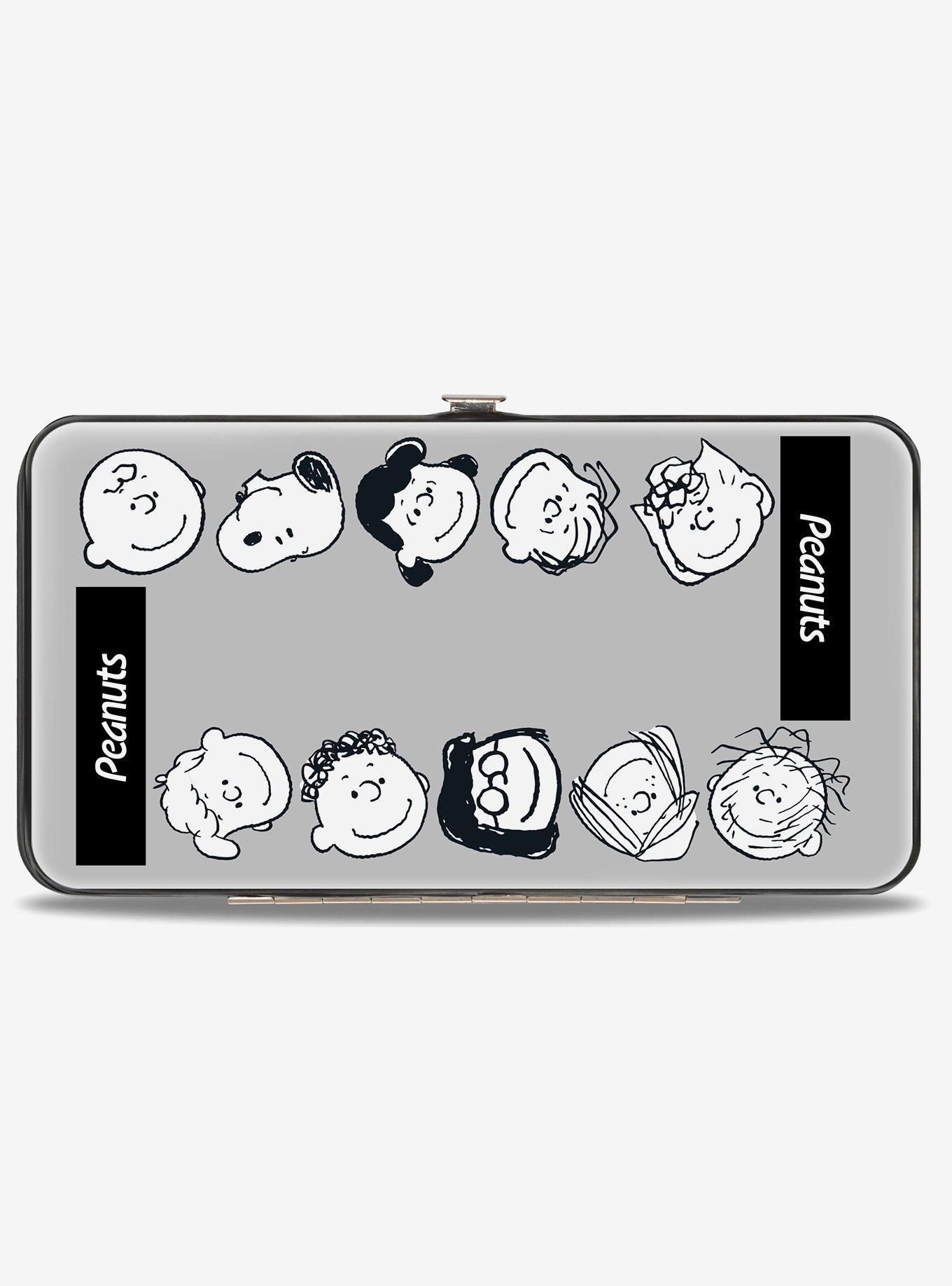 Peanuts Gang Ten Character Faces Hinged Wallet, , hi-res
