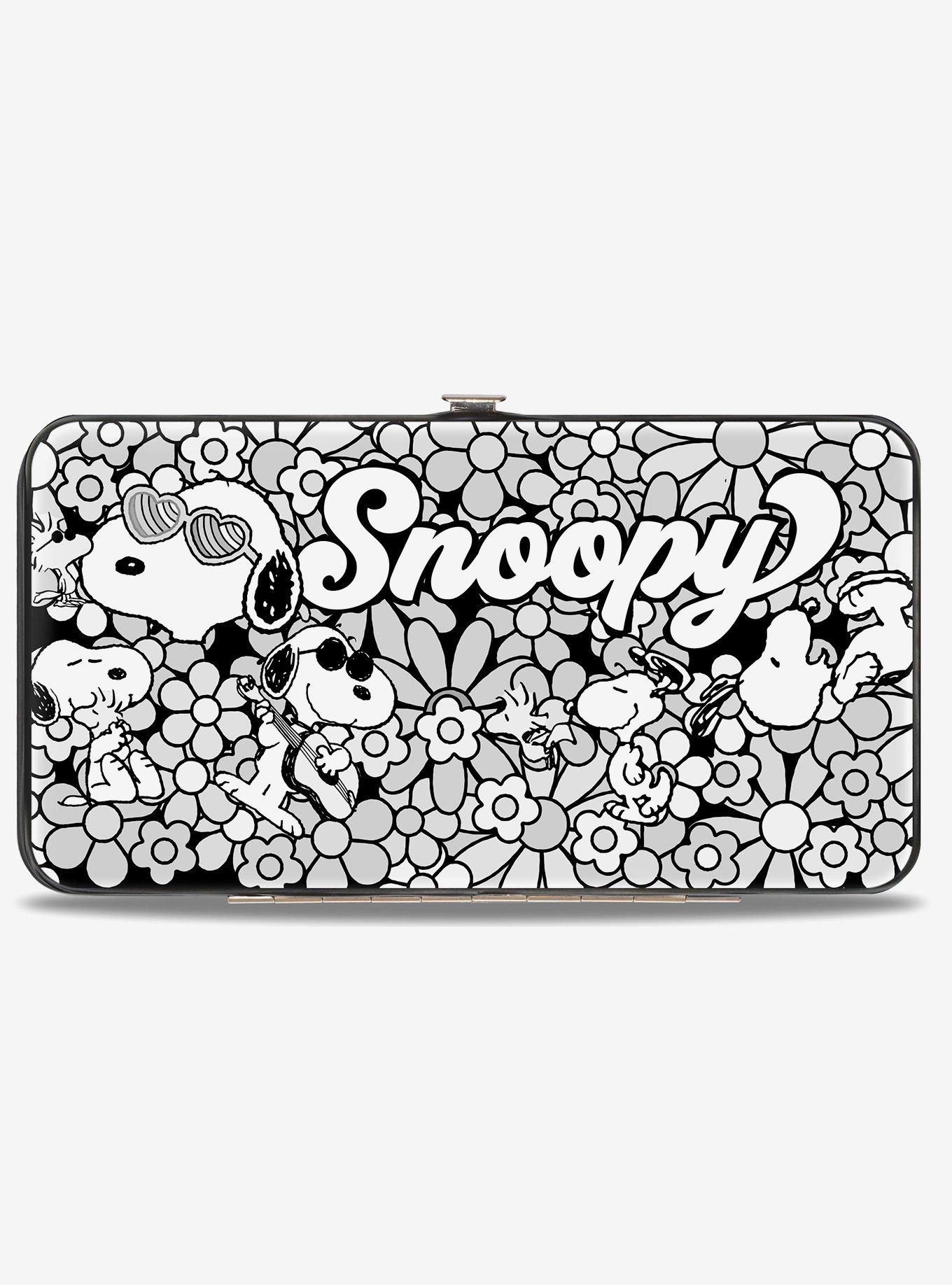 Peanuts Snoopy Poses and Daisy Flowers Hinged Wallet, , hi-res