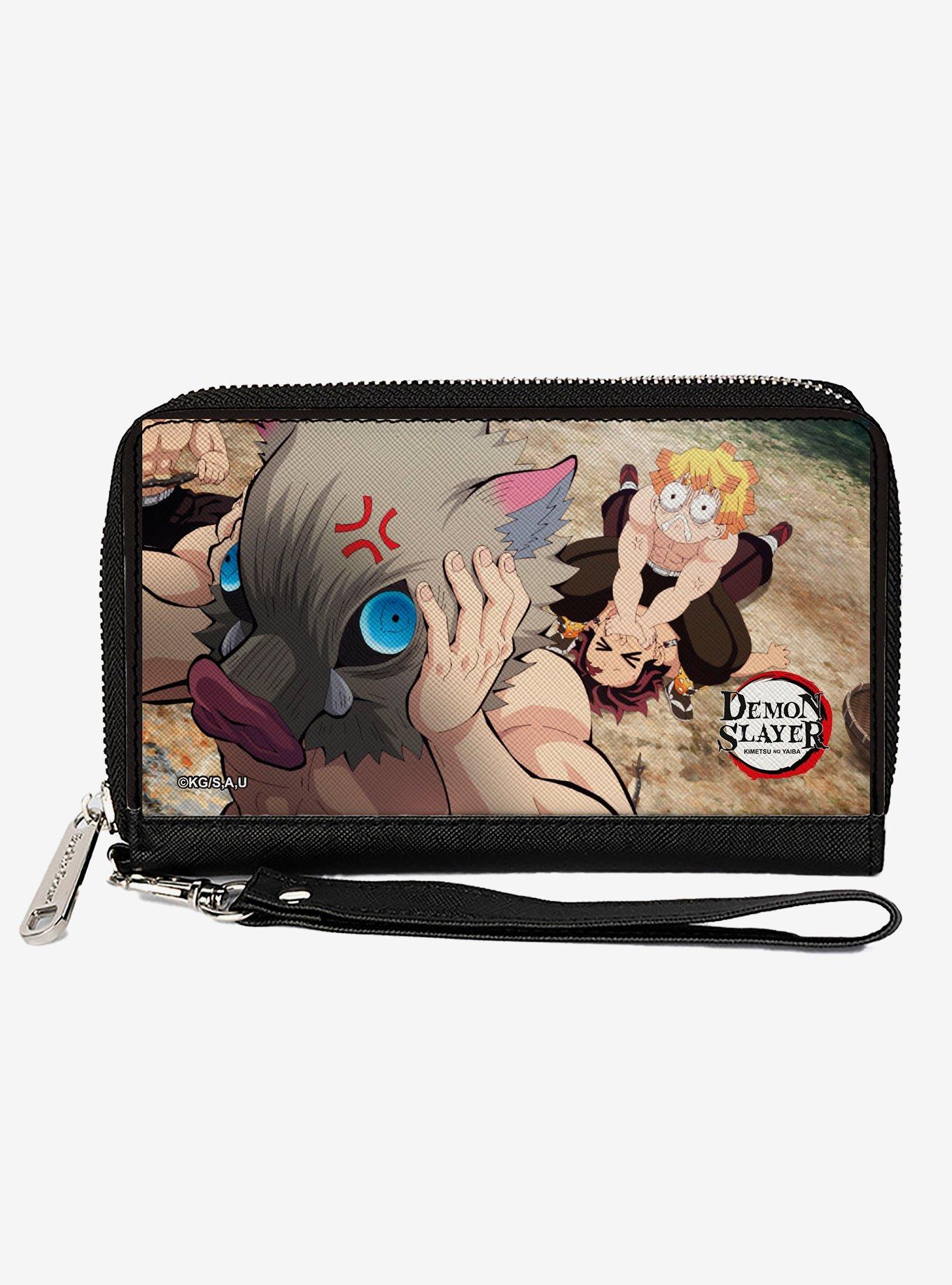 Demon Slayer: Kimetsu No Yaiba Three Character Scene & Title Zip Around Wallet, , hi-res