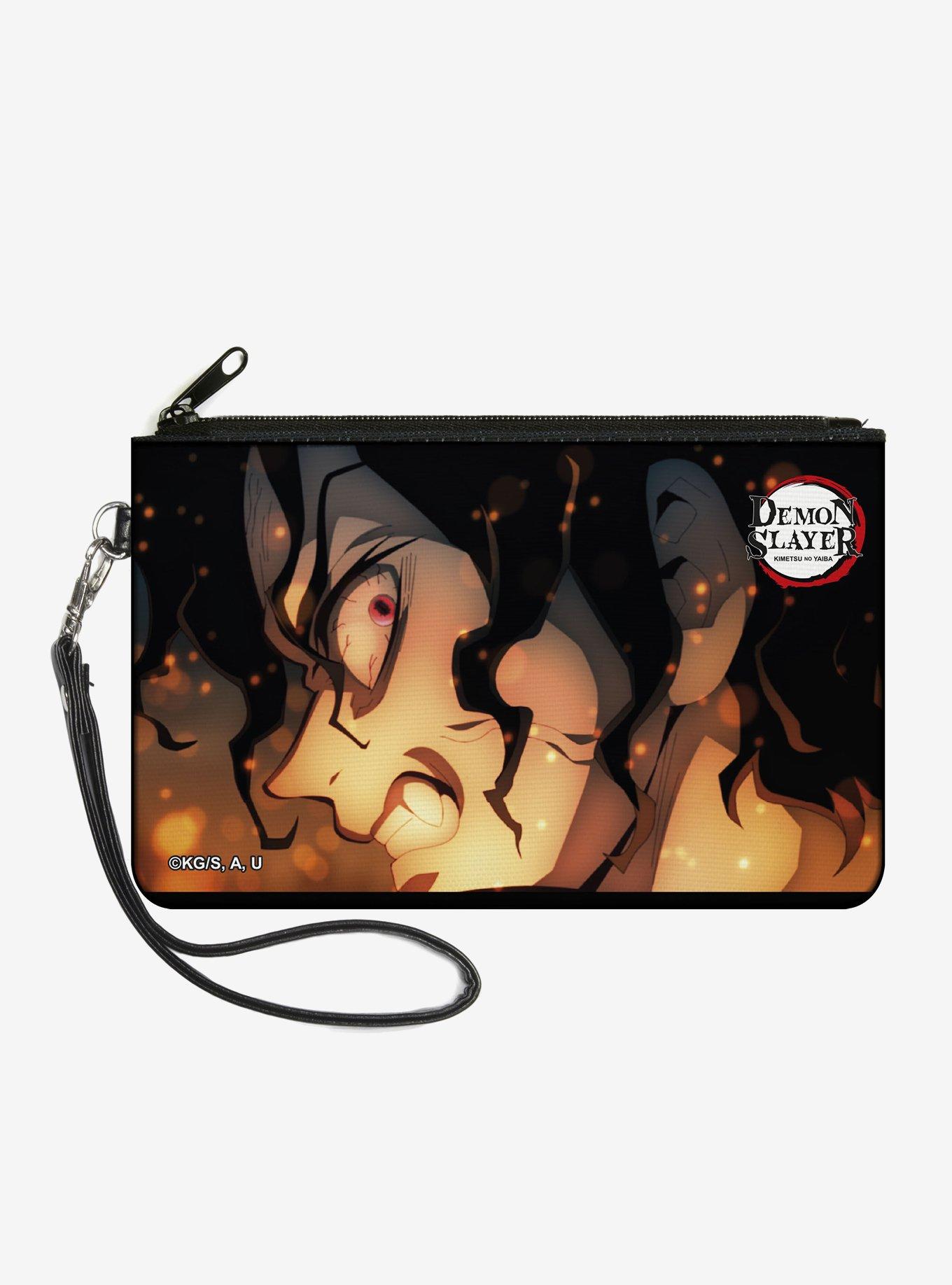 Demon Slayer: Kimetsu No Yaiba Muzan Kibutsuji Flame Glow Pose Zip Clutch Wallet, , hi-res