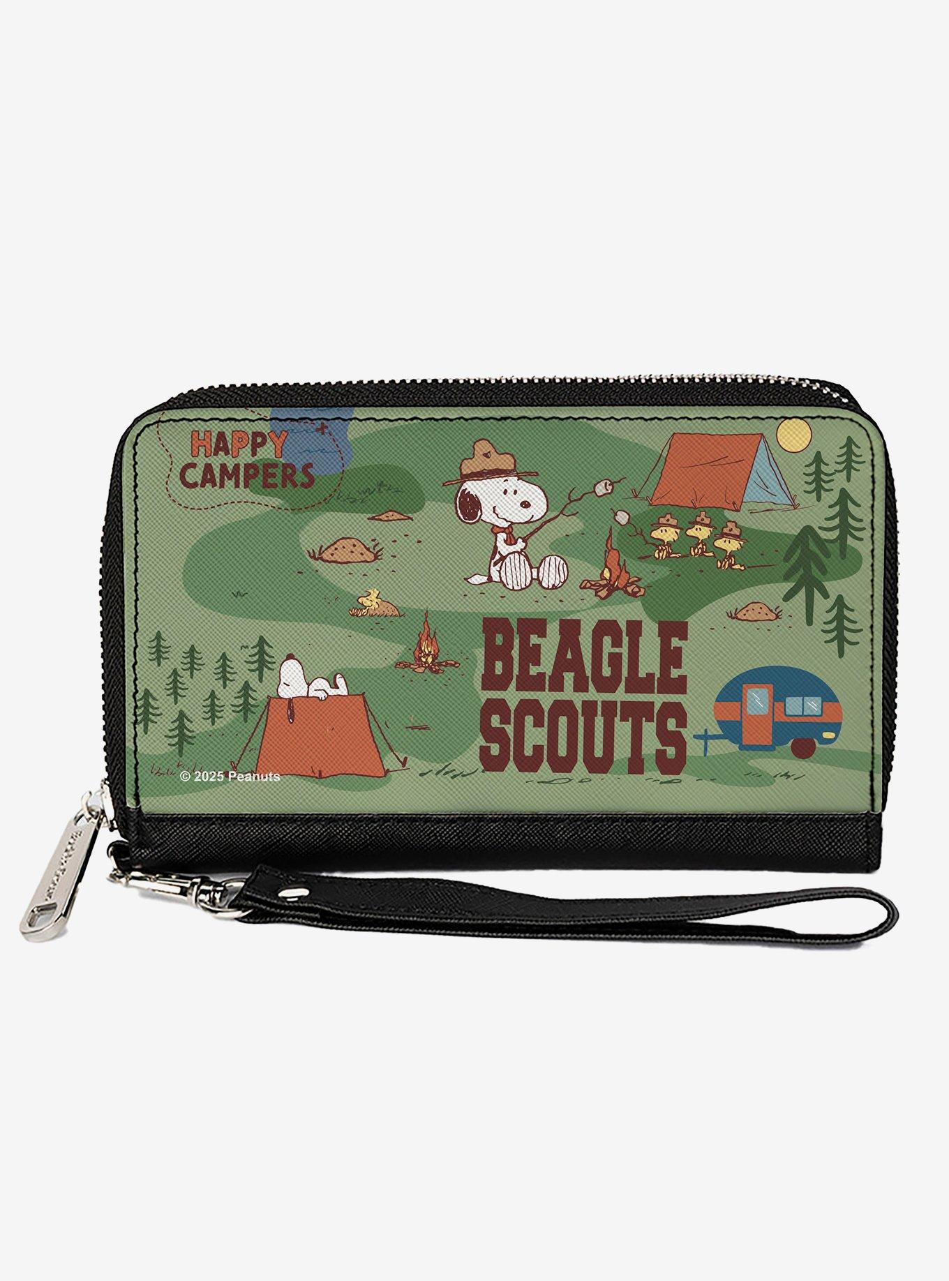 Peanuts Happy Camper Beagle Scouts Scenes Zip Around Wallet, , hi-res