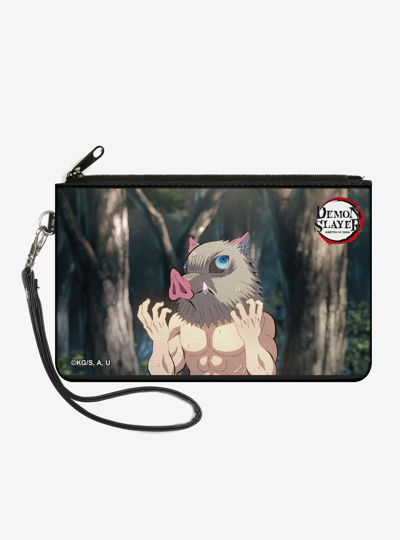 Demon Slayer: Kimetsu No Yaiba Inosuke Hashibira Boar Head & Title Zip Clutch Wallet, , hi-res