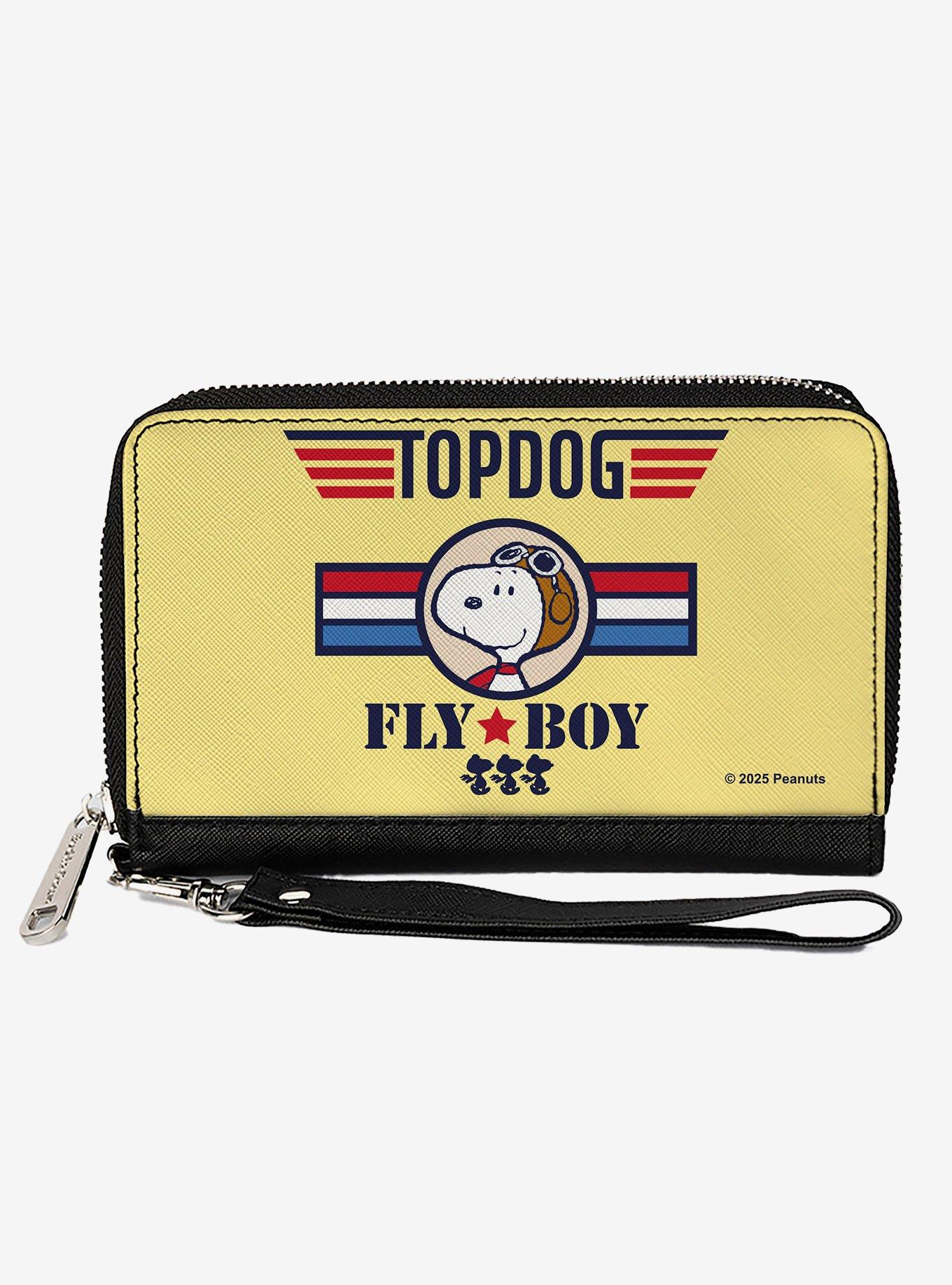 Peanuts Snoopy Fly Boy Top Dog Flying Ace Zip Around Wallet, , hi-res