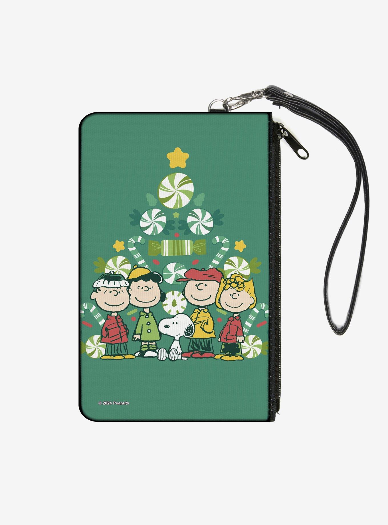 Peanuts Christmas Tree Group Zip Clutch Wallet, , hi-res