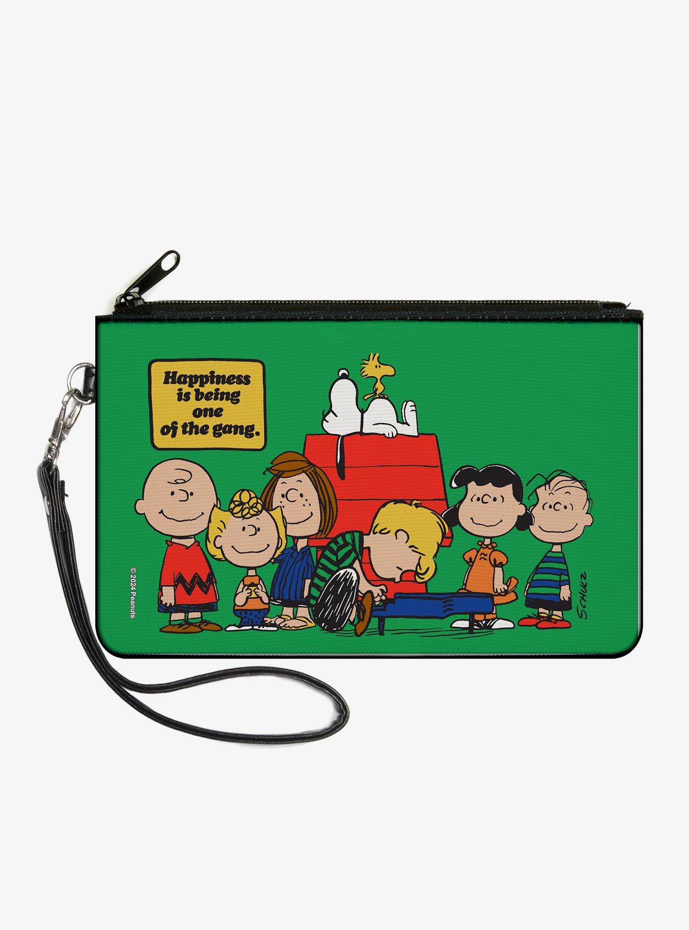 Peanuts Gang 75th Happiness Is Being One of The Gang Zip Clutch Wallet, , hi-res