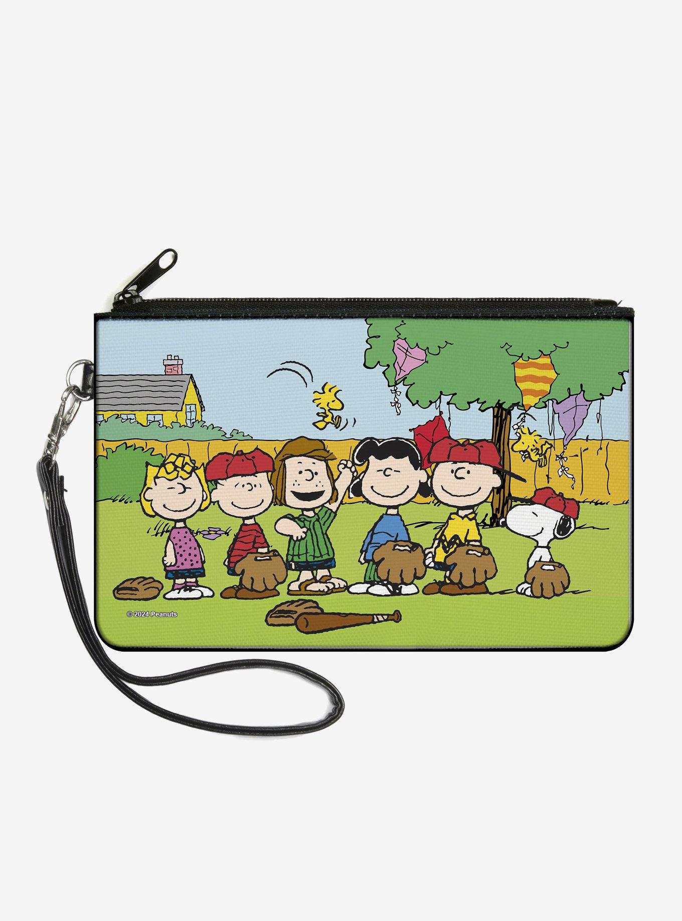 Peanuts Gang Backyard Baseball Group Pose Zip Clutch Wallet, , hi-res