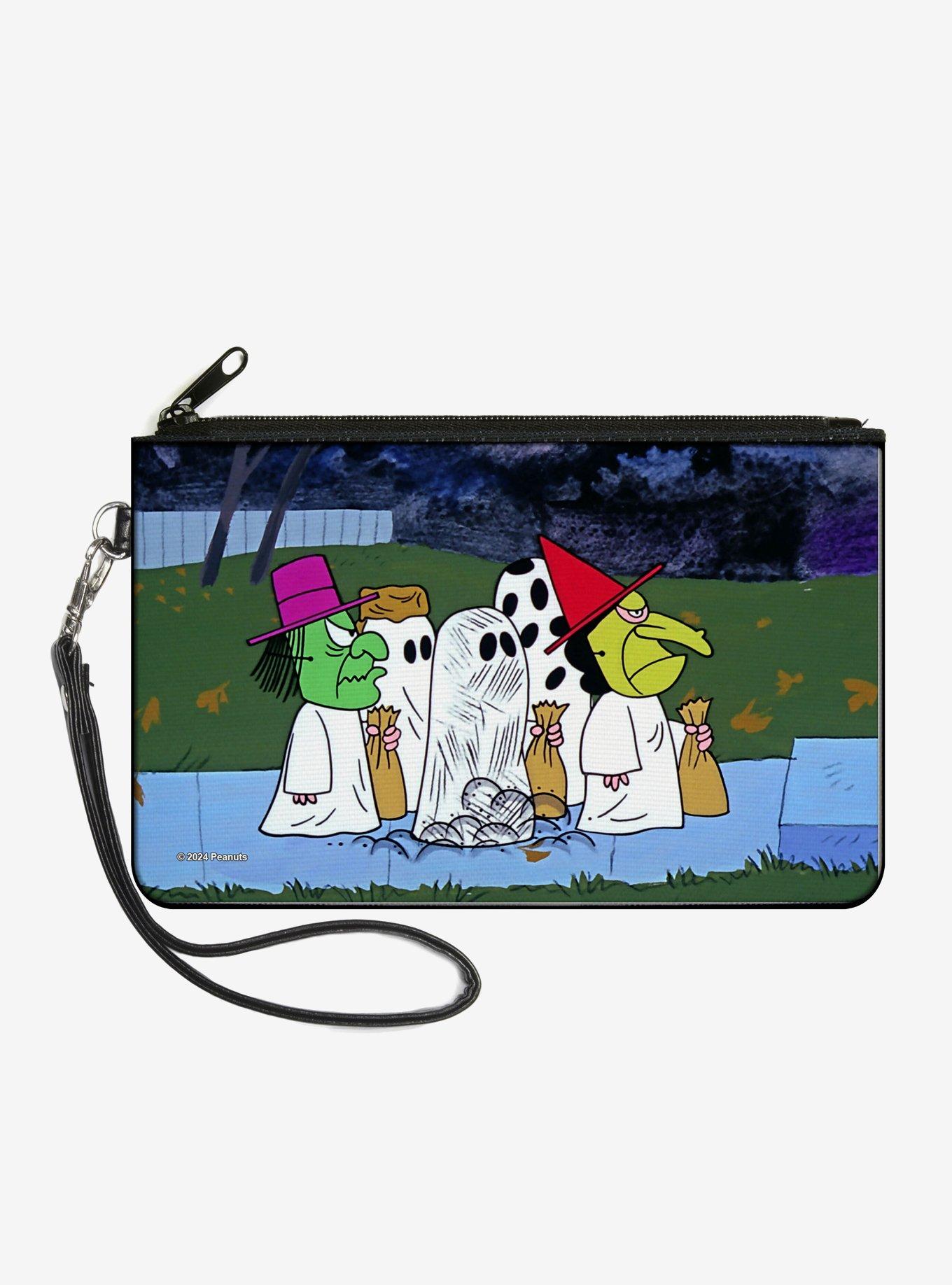 Peanuts Gang Trick Or Treat Group Pose Zip Clutch Wallet, , hi-res