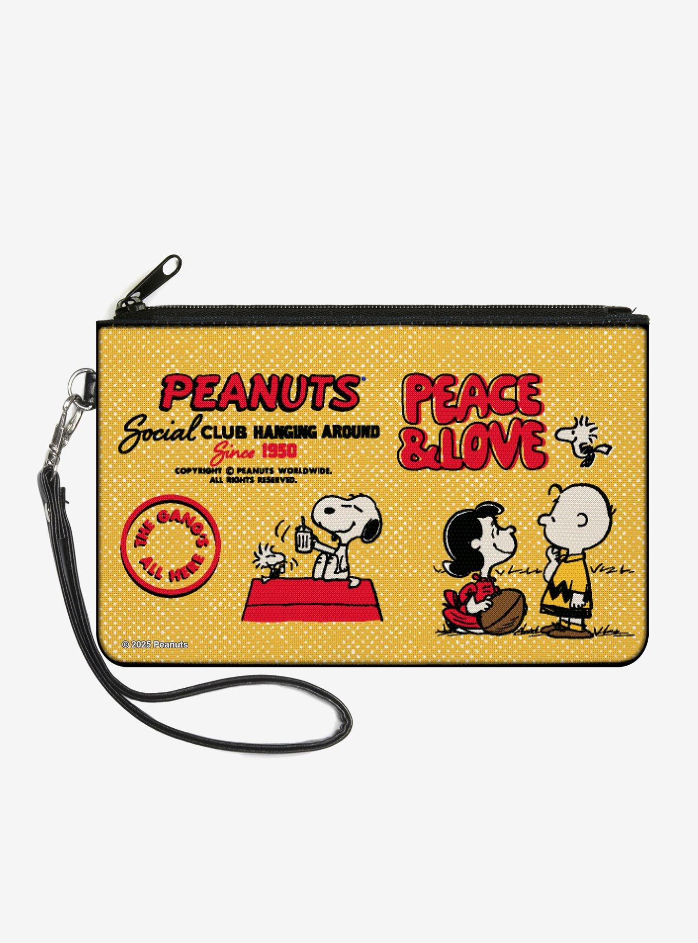 Peanuts Social Club Peace and Love Scenes Zip Clutch Wallet, , hi-res
