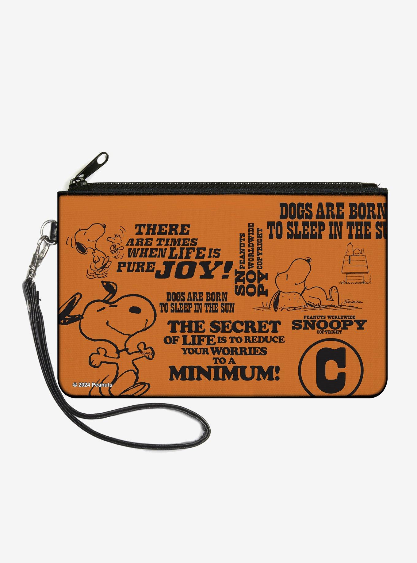 Peanuts Snoopy Poses and Quotes Zip Clutch Wallet, , hi-res