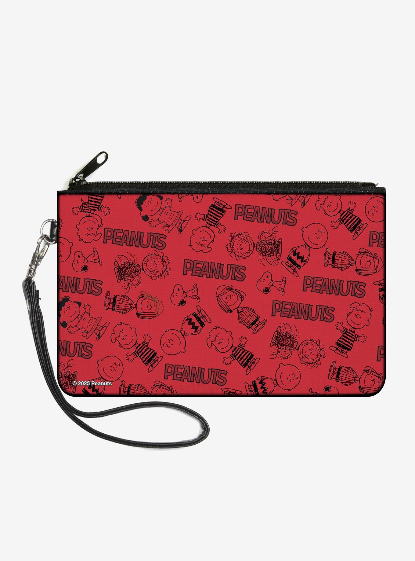 Peanuts Gang Six Character and Title Zip Clutch Wallet, , hi-res