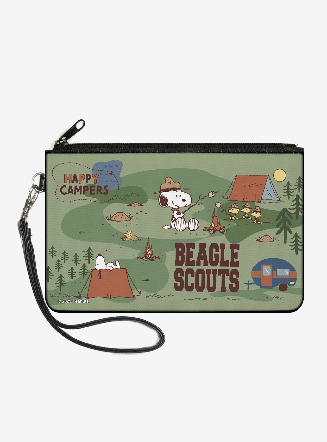 Peanuts Happy Camper Beagle Scouts Scenes Zip Clutch Wallet, , hi-res