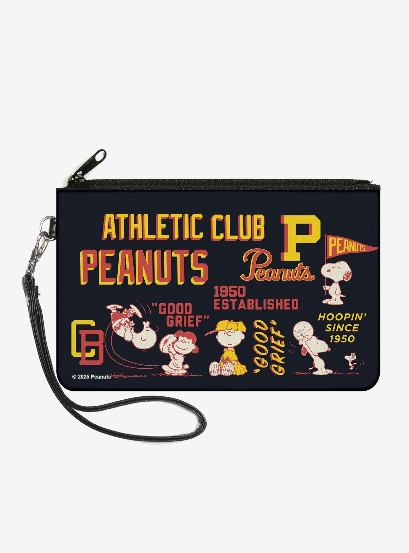 Peanuts Athletic Club Poses and Quotes Zip Clutch Wallet, , hi-res