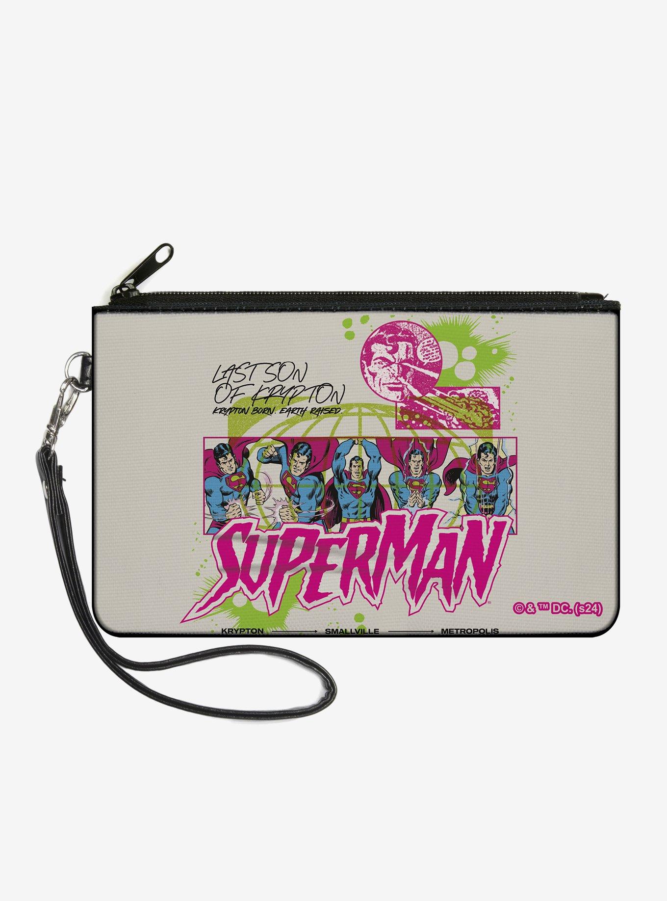 DC Comics Superman Last Son of Krypton Poses Multi Zip Clutch Wallet, , hi-res