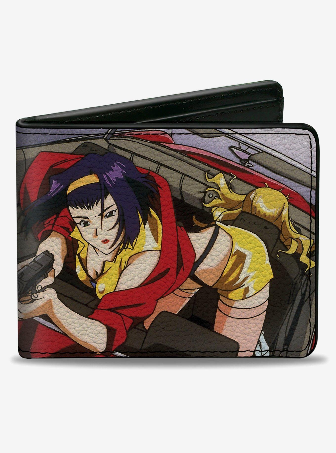 Cowboy Bebop Faye Valentine Shooting Scene and Title Bifold Wallet, , hi-res