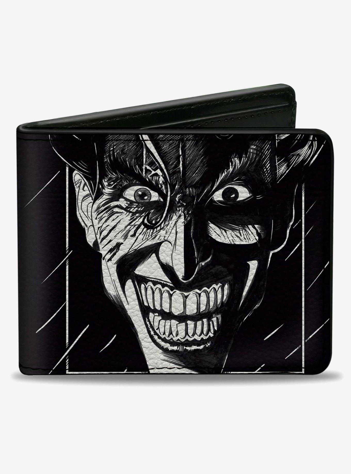 DC Comics The Joker Smiling Face Sketch Bifold Wallet, , hi-res