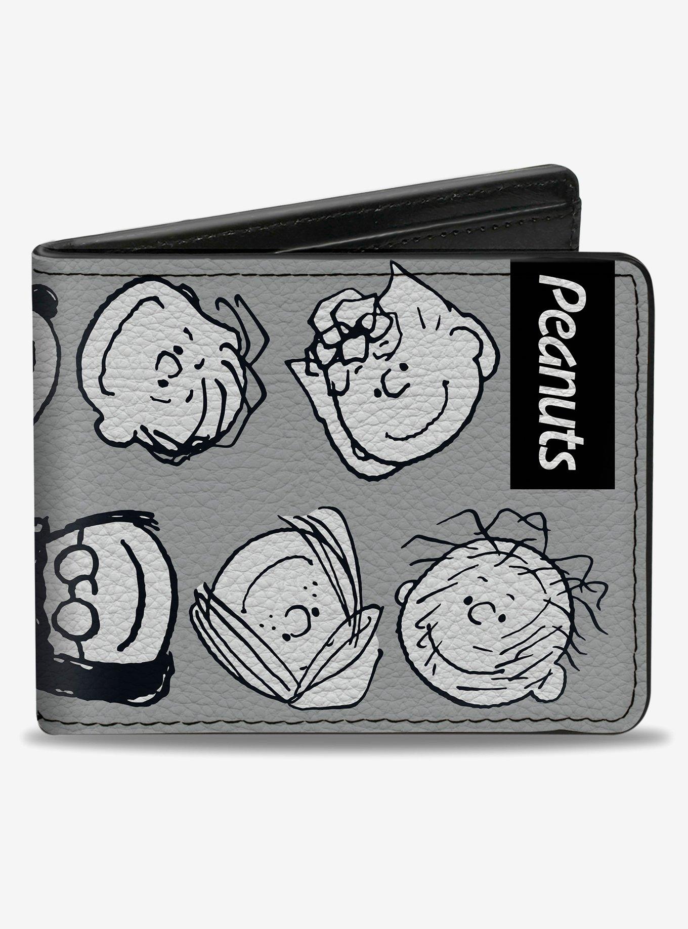 Peanuts Gang Ten Character Faces Bifold Wallet, , hi-res
