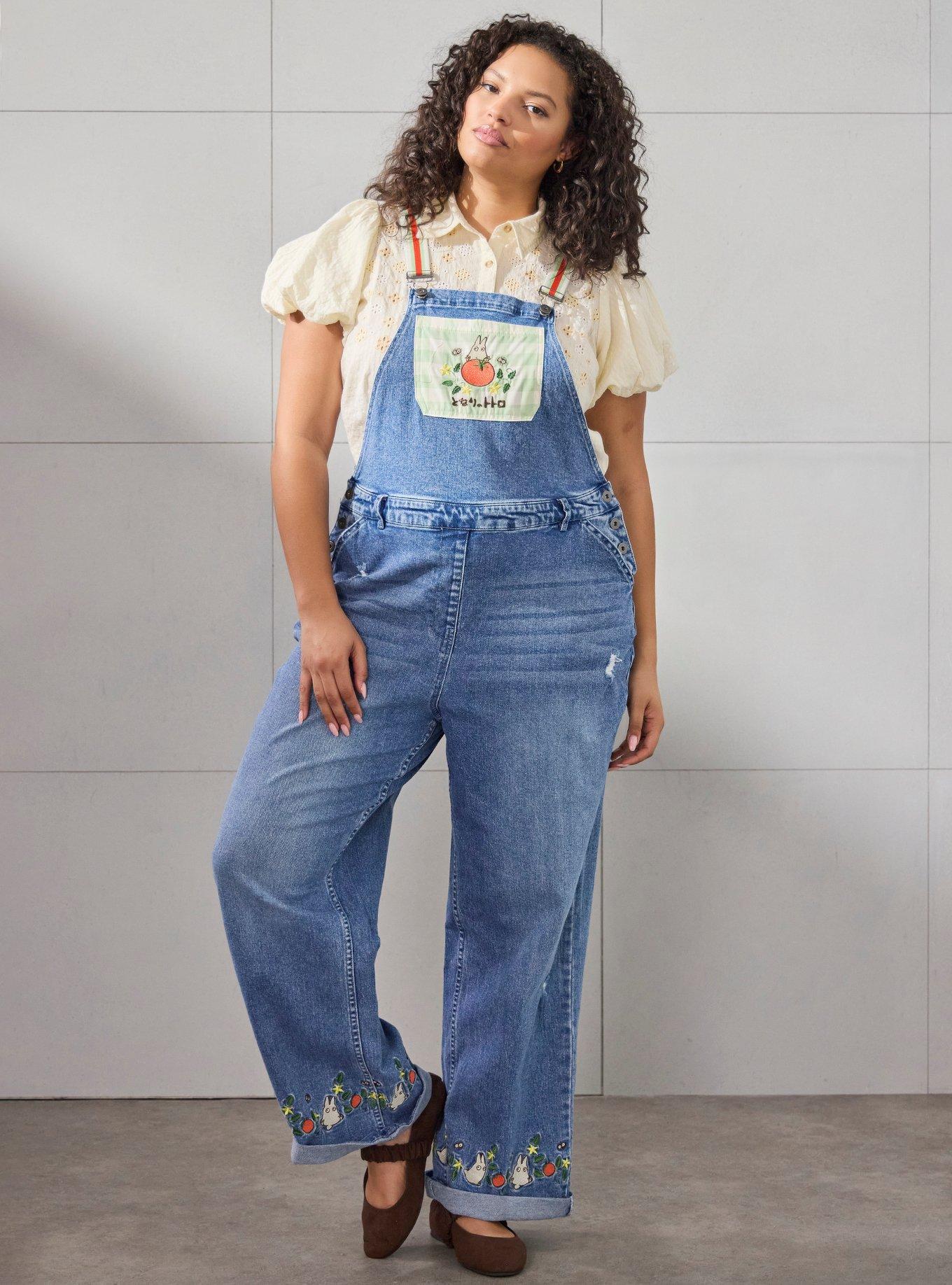 Studio Ghibli&reg; My Neighbor Totoro Veggies Women's Plus Size Overalls - BoxLunch Exclusive, , hi-res