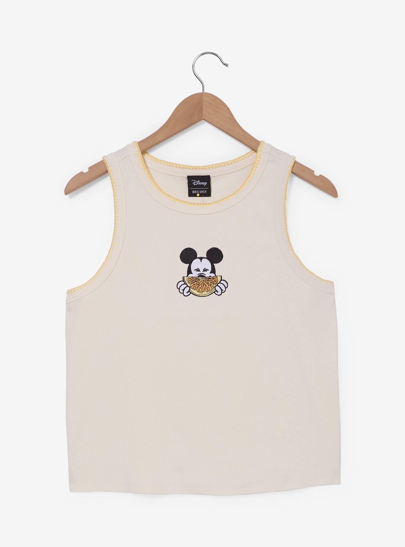 Disney Mickey Mouse Lemon Embroidered Tank Top Plus Size, , hi-res