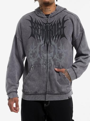 Breakthrough Skull Pierced Hoodie | Hot Topic