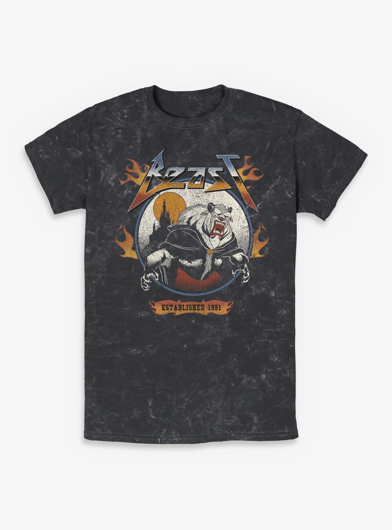 Disney Beauty and the Beast Beast Flame Mineral Wash T-Shirt, , hi-res