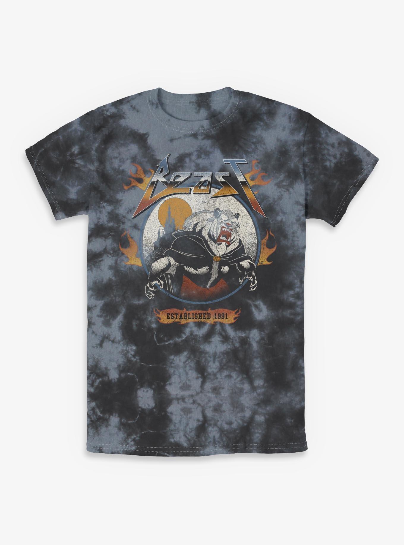 Disney Beauty and the Beast Beast Flame Tie-Dye T-Shirt, , hi-res