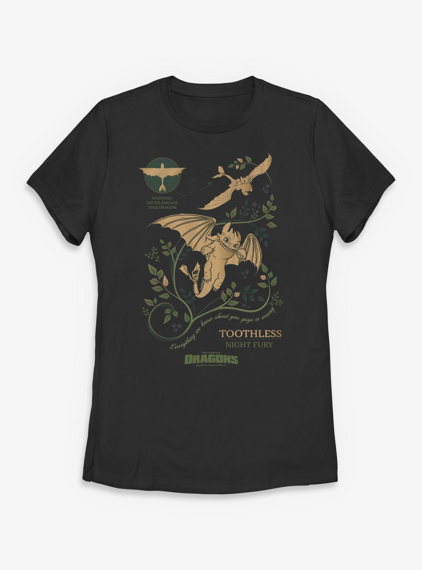 How To Train Your Dragon Toothless Warning Womens T-Shirt, , hi-res